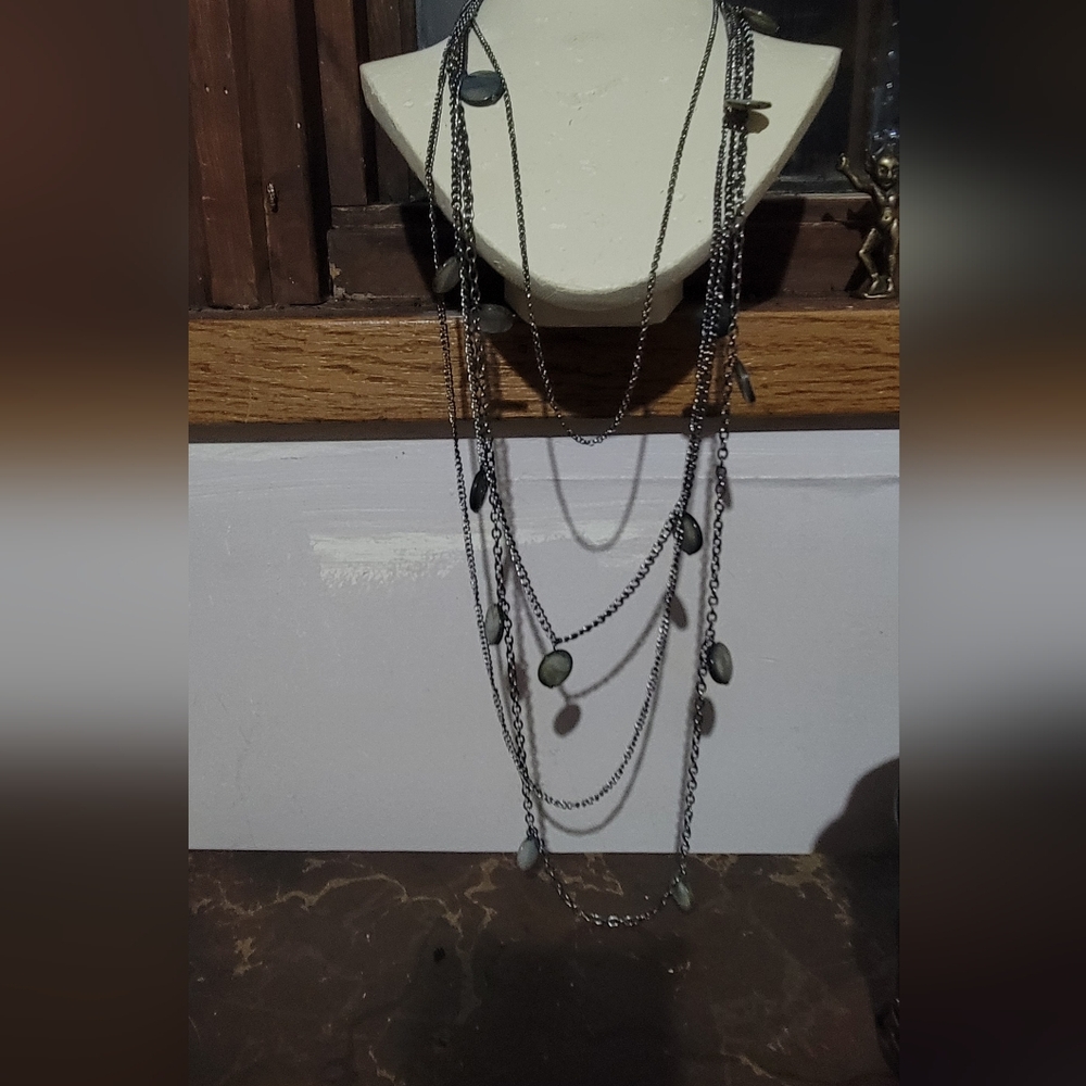 Elegant Silver Layered Necklace